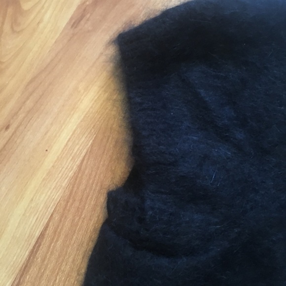 GAP Black Angora Rabbit Hair Short Sleeve Top - Picture 7 of 8